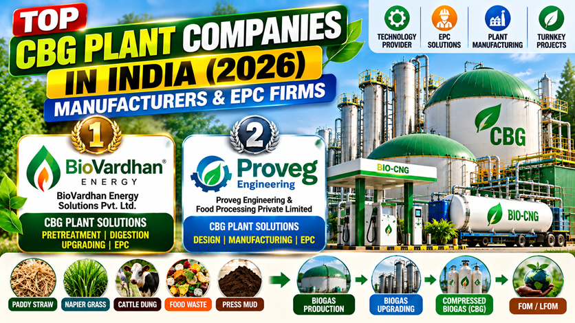 CBG Plant Companies in India (2026): Manufacturers & EPC Firms
